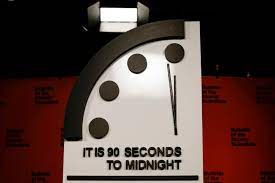 Atomic scientists advance the Doomsday Clock to its closest point to midnight ever.-thumnail
